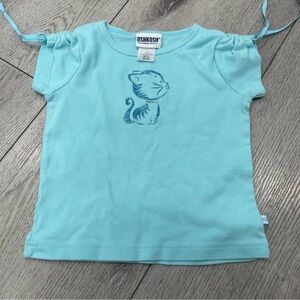 OshKosh B'gosh Aqua Tee with Cat Design